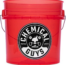 17     Chemical Guys HEAVY DUTY DETAILING BUCKET, LUMINOUS TRANSLUCENT RED