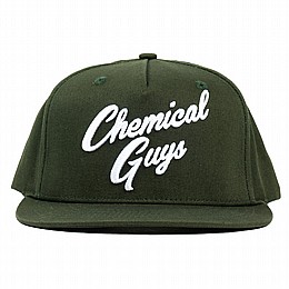 ���� ������ ���� ��� CHEMICAL GUYS SNAP-IT-BACK OLIVE GREEN SCRIPT HAT